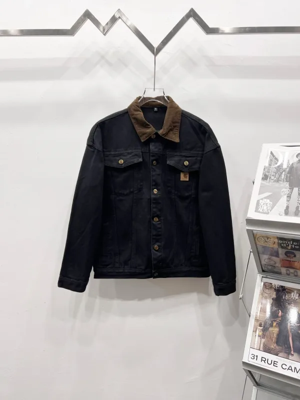 Carhartt Jacka replica super clone Black Denim Canvas Vintage Distressed