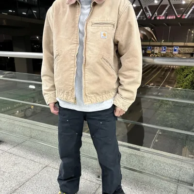 Carhartt Jacka replica super clone Brown Black Canvas Vintage Solid