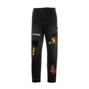 Carhartt Jeans replica 1:1 Black Ripped Washed Perfect Is Simpson