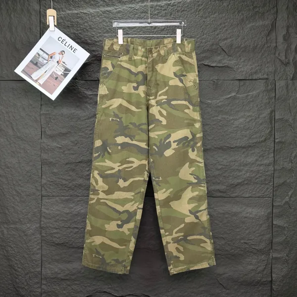 Carhartt Jeans replica super clone Green Camouflage Washed Fit Tillg?¡ènglig