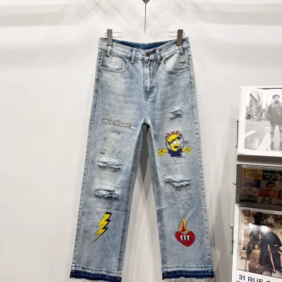 Carhartt Jeans replika lyx Blue Ripped Washed End Perfect Legs