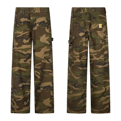 Carhartt Jeans replika lyx super klon Grön kamouflage tvättad perfekt