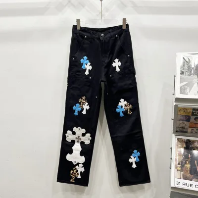 Carhartt Jeans replika super klon Black Denim Bomull tvättad perfekt