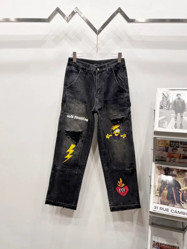 Carhartt Jeans replica super clone Black Ripped Washed End Perfekt