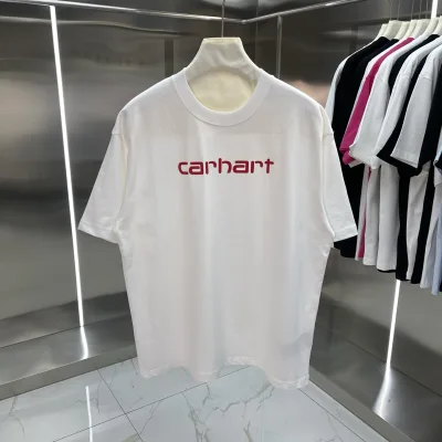 Carhartt Short Sleeves replica 1:1 White Black Cotton Printed Classic