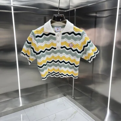 Casablanca Kjol replika 1:1 Broderi Original Dam Sweater Set Design