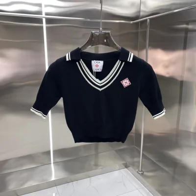Casablanca Kjol replika lyx Broderi Original Dam Sweater Set Design