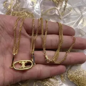 Celine Halsband replika lyx Golden Arc De Triomphe Unik Design