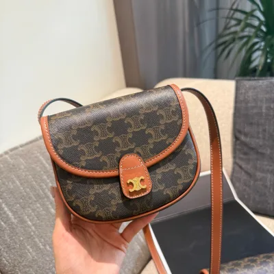 Celine Umhängetasche Replik Luxus Rindsleder Vintage Monogramm Retro