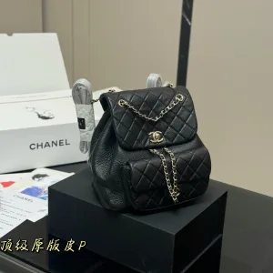 Chanel Rucksack Replik Luxus Leder kommt faltbar Flugzeug-Box-Größe