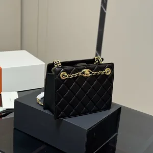 Chanel Aktentasche Replik Luxus 1:1 Schwarz Burgund Retro Klassisch Casual