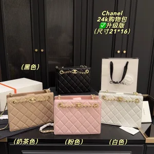 Chanel Aktentasche Replik Luxus Schwarz Burgund Retro Classic Casual Bag