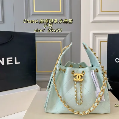 Chanel Bucket Bag Replik Luxus Kordelzug Stilvoll Ist Faltschachtel