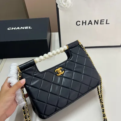 Chanel Shopping Bag Replik Luxus Perlengriff Frühling Sommer Saison