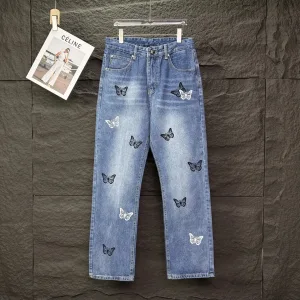 Chrome Hearts Jeans replika lyx Blue Washed Perfect End Ben
