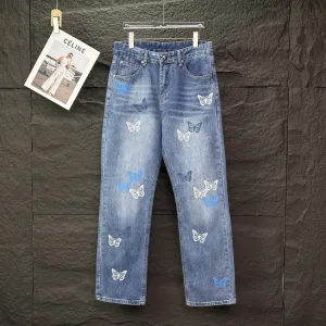 Chrome Hearts Jeans replica lyx Blue Washed Perfect Legs Is