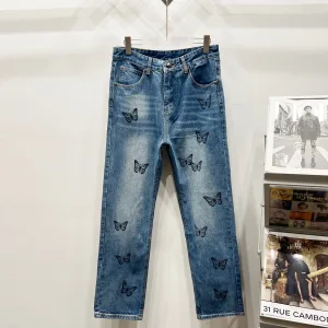 Chrome Hearts Jeans replika lyx Blue Washed Perfect Version Ben
