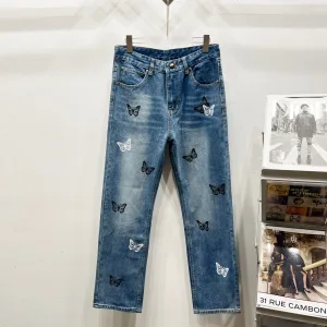 Chrome Hearts Jeans replika lyx Blue Washed Perfect Version Ben