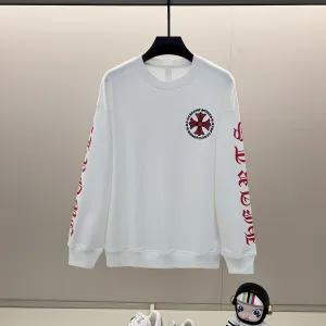 Chrome Hearts Sweatshirt replica lyx Svart Vit bomullslogotyp tvättad