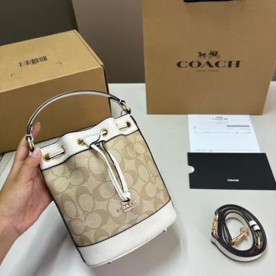 Coach Bucket Bag Replik 1:1 Kordelzug-Design Großes Weltraumflugzeug