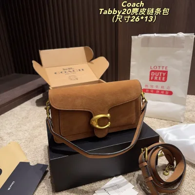 Coach Chain Bag Replik Luxus Wildleder Distressed Retro als passende