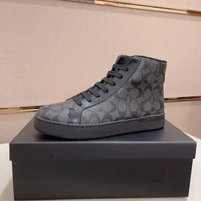 Coach Sneakers Replik Super Klon Schaffell Casual Schnüren Modisch