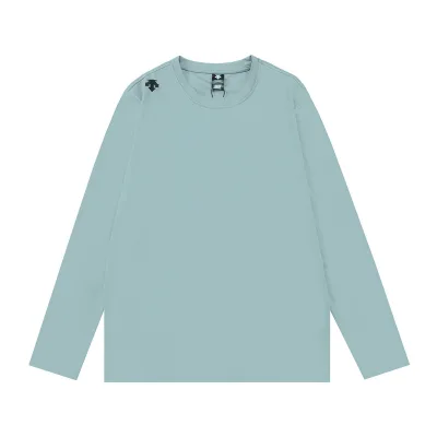 Descente Long Sleeves replika 1:1 Green Cotton Brodered Logo Casual