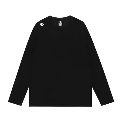 Descente l?£¤ng?¡èrmad replika lyxig svart bomull broderad logotyp Casual