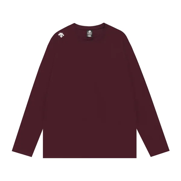 Descente l?£¤ng?¡èrmad replika superklon Burgundy bomull broderad logotyp