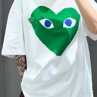 Dg Short Sleeve Replica 1:1 Green White Logo Embroidery Cdg