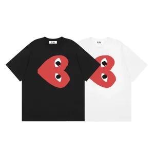 Dg Short Sleeve replica 1:1 White Black Heart Cdg Falling