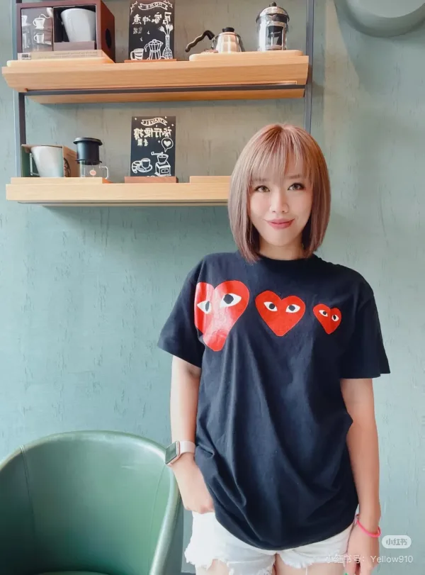 Dg Short Sleeve Replica 1:1 White Black Three Cdg Hearts