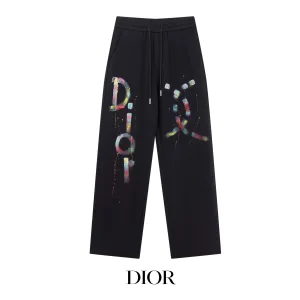 Dior Casual Pants replica lyx 1:1 Black Autumn Winter Golden