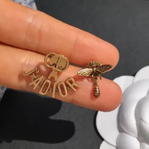 Dior ??rh?¡èngen replika lyx Bee Asymmetrical Stud