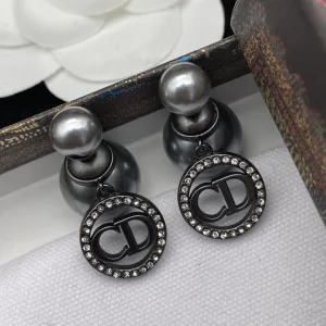 Dior ??rh?¡èngen replika lyx svart Stud