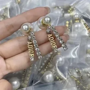 Dior ??rh?¡èngen replika lyx Long Pearl Real Shot