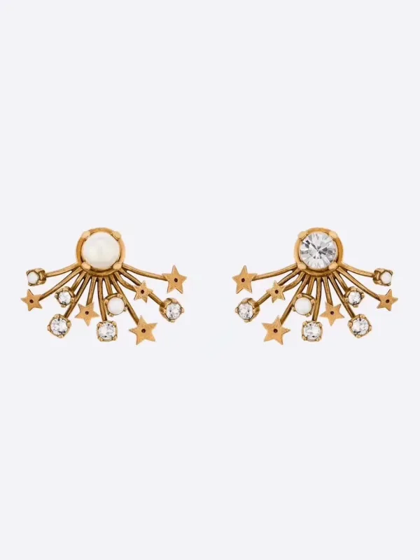 Dior ??rh?¡èngen replika lyx Silver Retro Diamond Pearl Asymmetrisk m?¡èssing