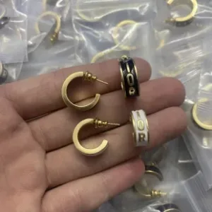 Dior ??rh?¡èngen replika lyx Vit Svart