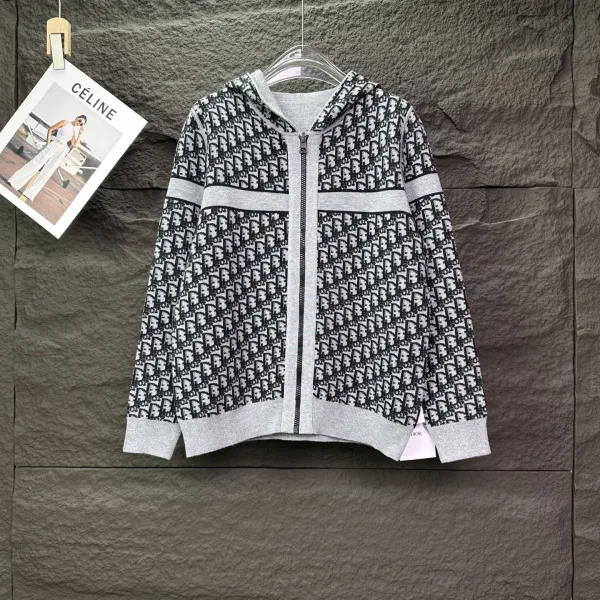 Dior Coat replika lyx super klon Gr?£¤ bomullslogotyp tryckt