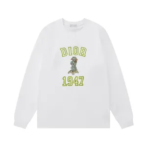 Dior l?£¤ng?¡èrmad kopia lyxig vit bomullslogotyp dubbel l?¡èttvikt