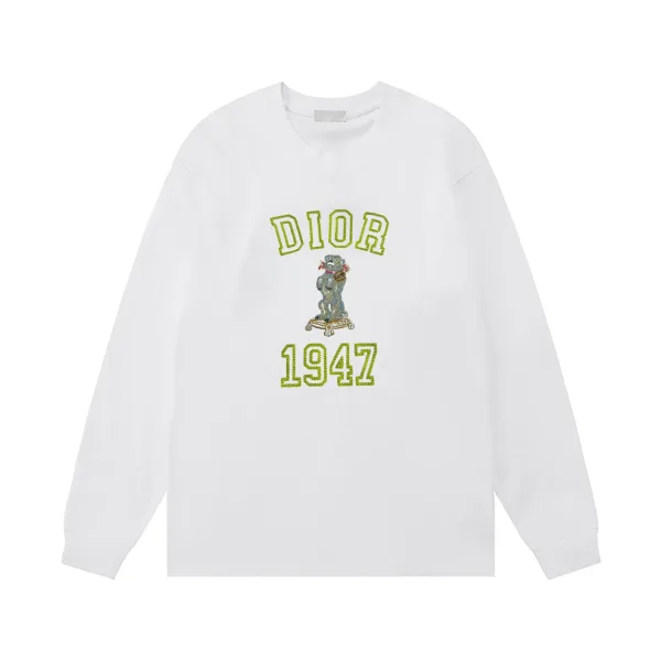 Dior l?£¤ng?¡èrmad kopia lyxig vit bomullslogotyp dubbel l?¡èttvikt