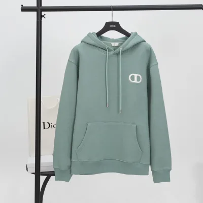 Dior Sweatshirt replika lyx 1:1 Svart Vit Bomull Broderad 100