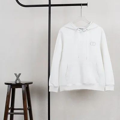 Dior Sweatshirt replica lyx Svart Vit Bomull broderad till Xb