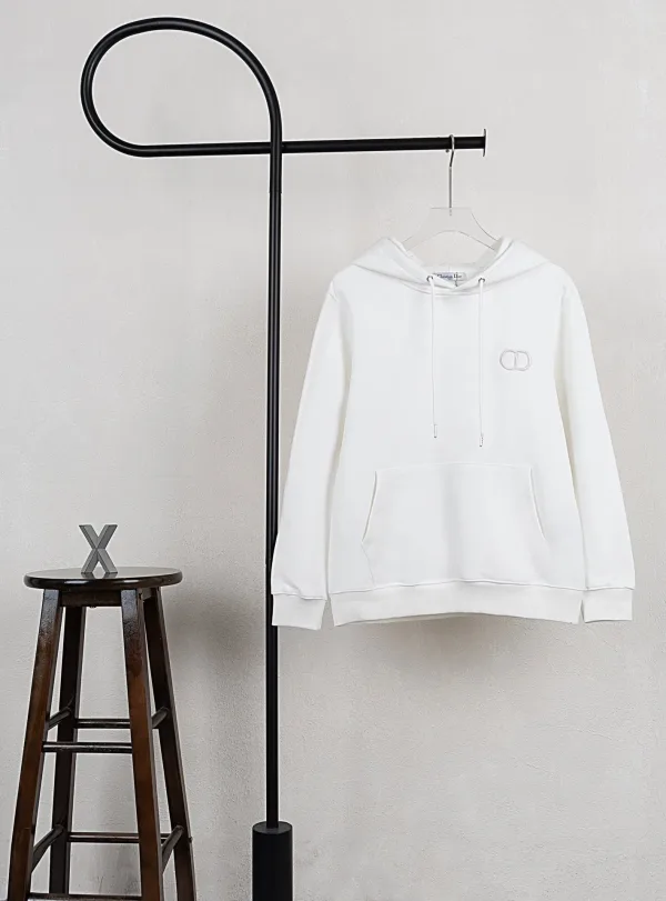 Dior Sweatshirt replica lyx Svart Vit Bomull broderad till Xb