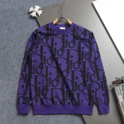Dior Sweatshirt replica lyx Svart Vit Bomull Logotyp Monogram Is