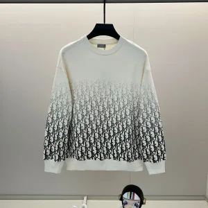 Dior Sweatshirt replika lyx super clone Black Cotton Gradient Logotyp