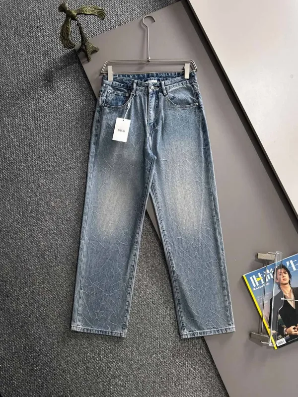 Dior Byxor replika lyx Denim Bomull Par Everyday Wear År