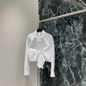 Dior Damskjorta replika lyx superklon White Lace Up
