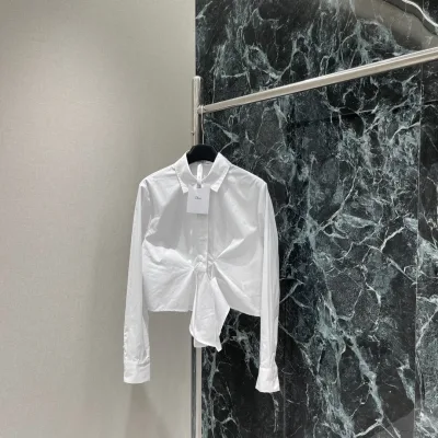 Dior Damskjorta replika lyx superklon White Lace Up