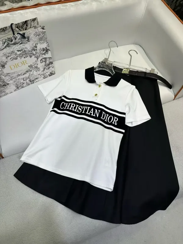 Dior Kvinnor Kjol replika lyx super klon Vår Sommar Lapel